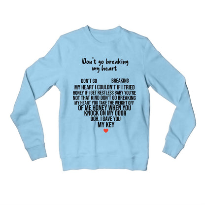 elton john don't go breaking my heart sweatshirt upper winterwear music band buy online india the banyan tee tbt men women girls boys unisex baby blue