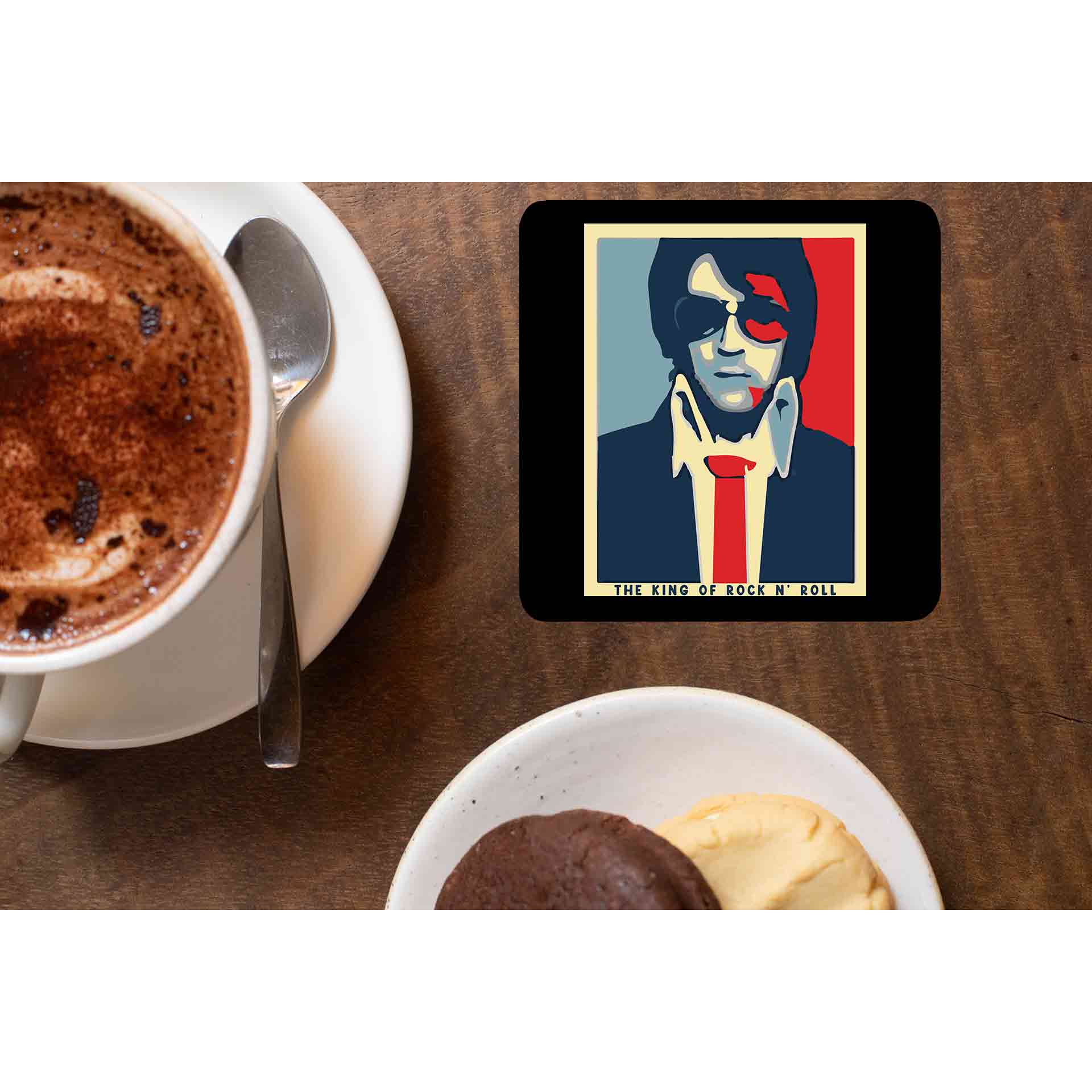 elvis presley the king of rock 'n roll coasters wooden table cups indian music band buy online india the banyan tee tbt men women girls boys unisex