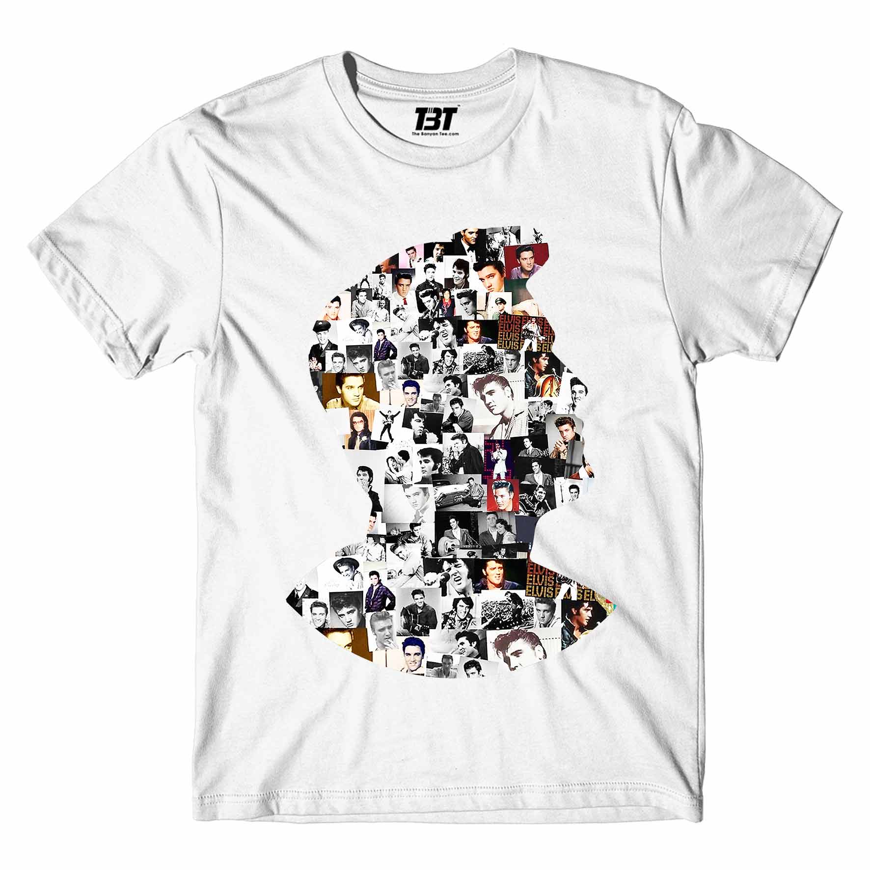 elvis presley rock 'n roll mosaic t-shirt music band buy online india the banyan tee tbt men women girls boys unisex white