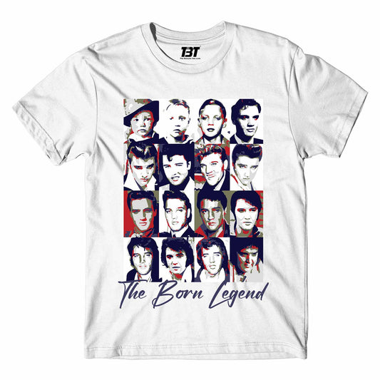 elvis presley the born legend t-shirt music band buy online india the banyan tee tbt men women girls boys unisex white
