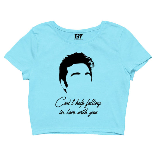 elvis presley can't help falling in love with you crop top music band buy online india the banyan tee tbt men women girls boys unisex Sky Blue