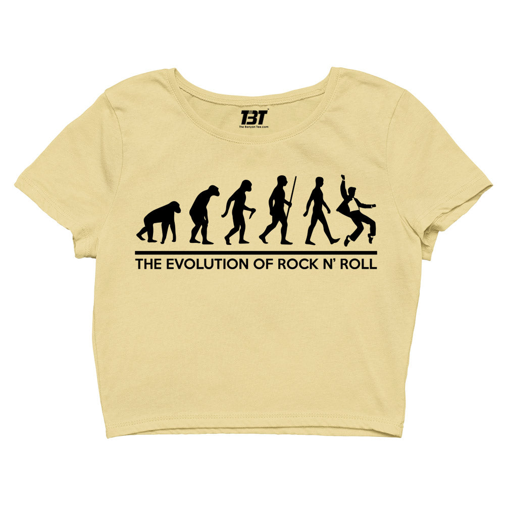 elvis presley rock 'n roll evolution crop top music band buy online india the banyan tee tbt men women girls boys unisex white