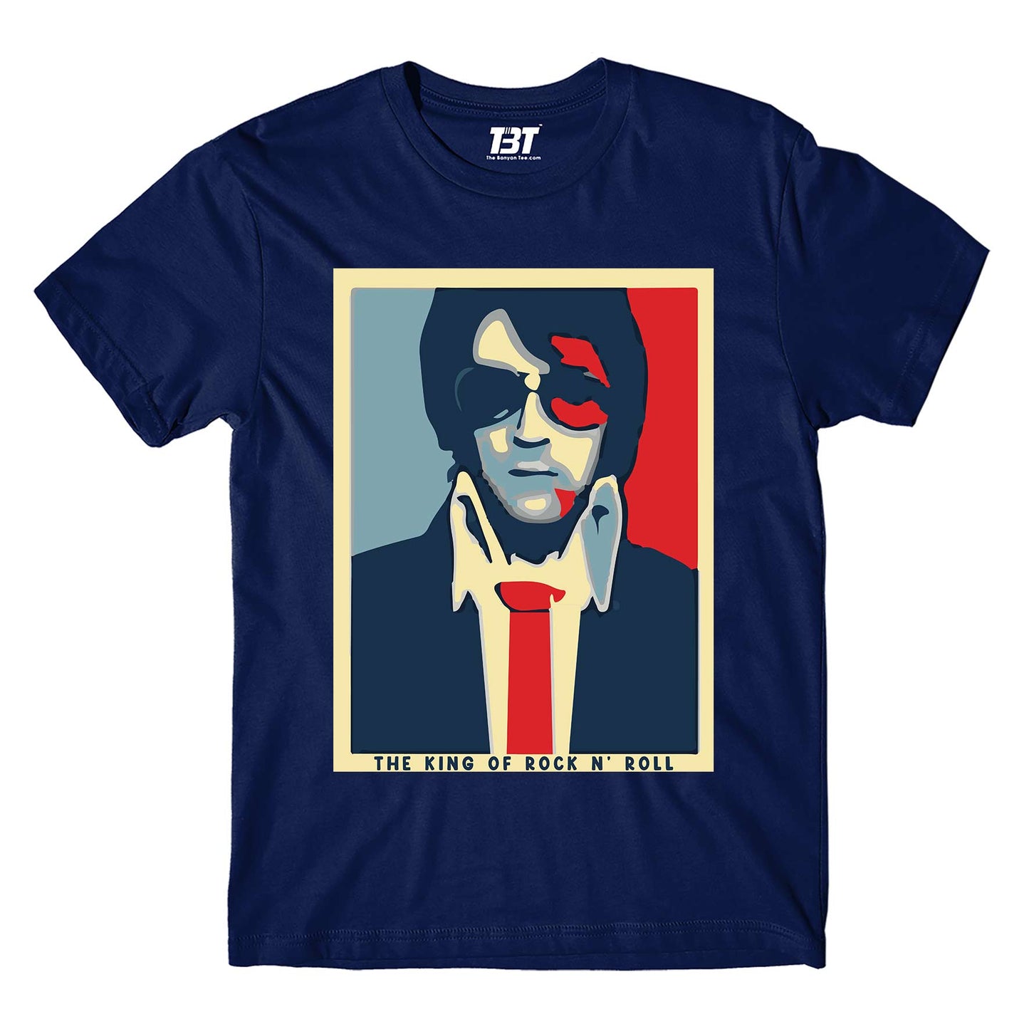 elvis presley the king of rock 'n roll t-shirt music band buy online india the banyan tee tbt men women girls boys unisex navy