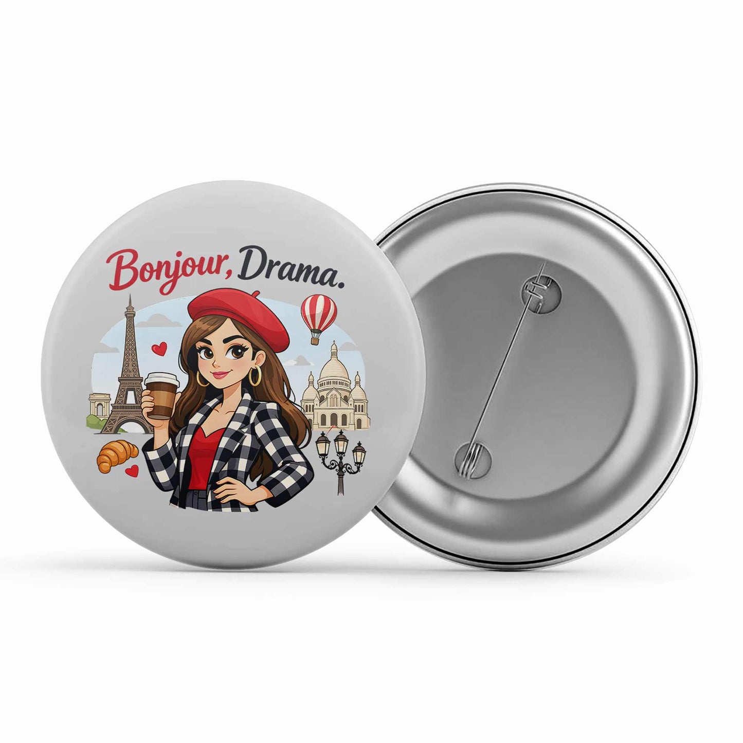 emily in paris bonjour drama badge pin button tv & movies buy online india the banyan tee tbt men women girls boys unisex  