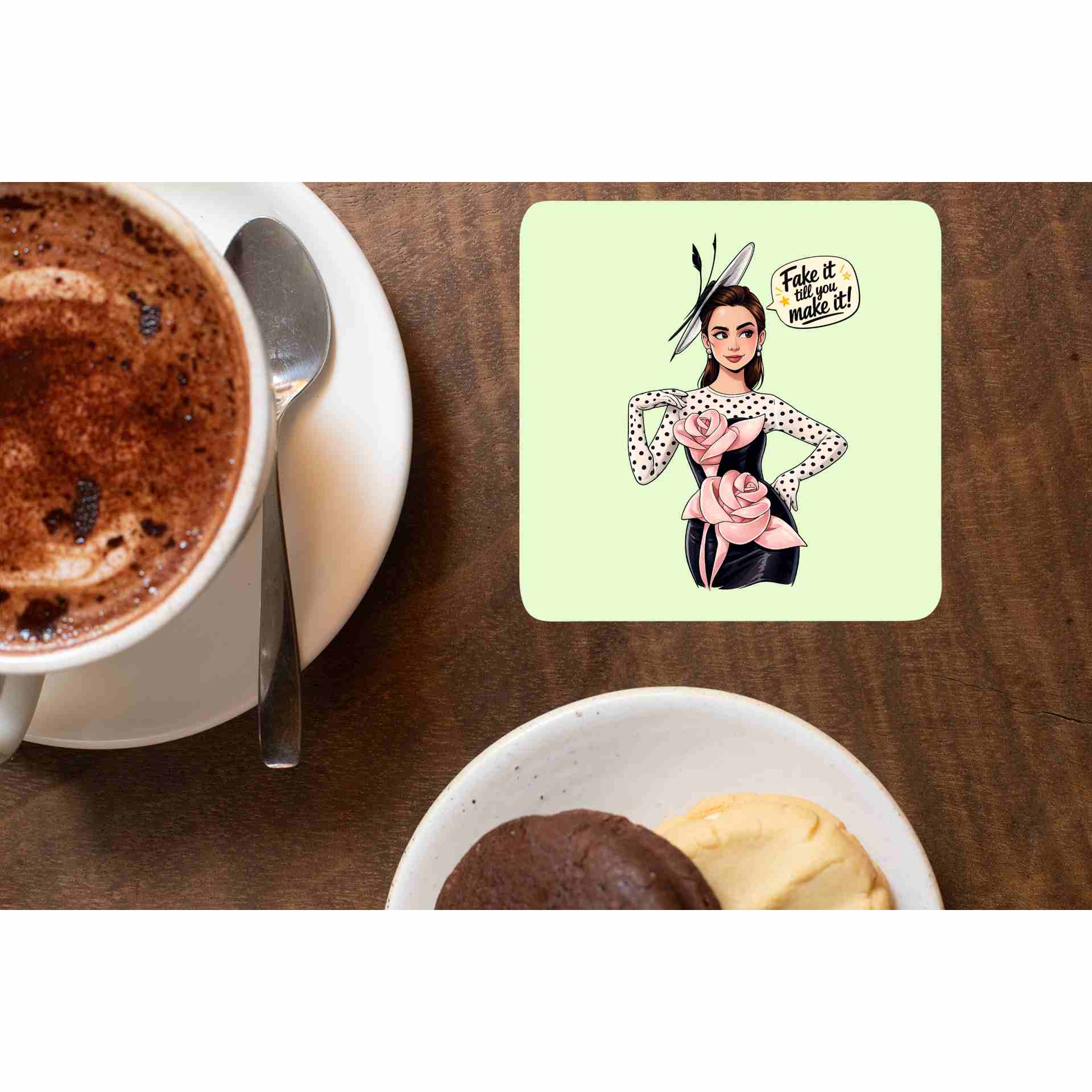emily in paris fake it till you make it coasters wooden table cups indian tv & movies buy online india the banyan tee tbt men women girls boys unisex  