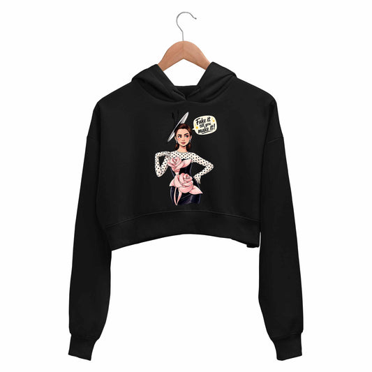 emily in paris fake it till you make it crop hoodie hooded sweatshirt upper winterwear tv & movies buy online india the banyan tee tbt men women girls boys unisex black 