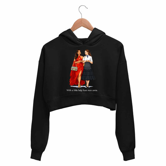 emily in paris mon amie crop hoodie hooded sweatshirt upper winterwear tv & movies buy online india the banyan tee tbt men women girls boys unisex black 
