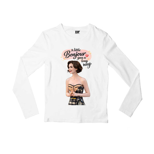 emily in paris a little bonjour full sleeves long sleeves tv & movies buy online india the banyan tee tbt men women girls boys unisex white 