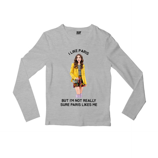 emily in paris i like paris full sleeves long sleeves tv & movies buy online india the banyan tee tbt men women girls boys unisex gray 