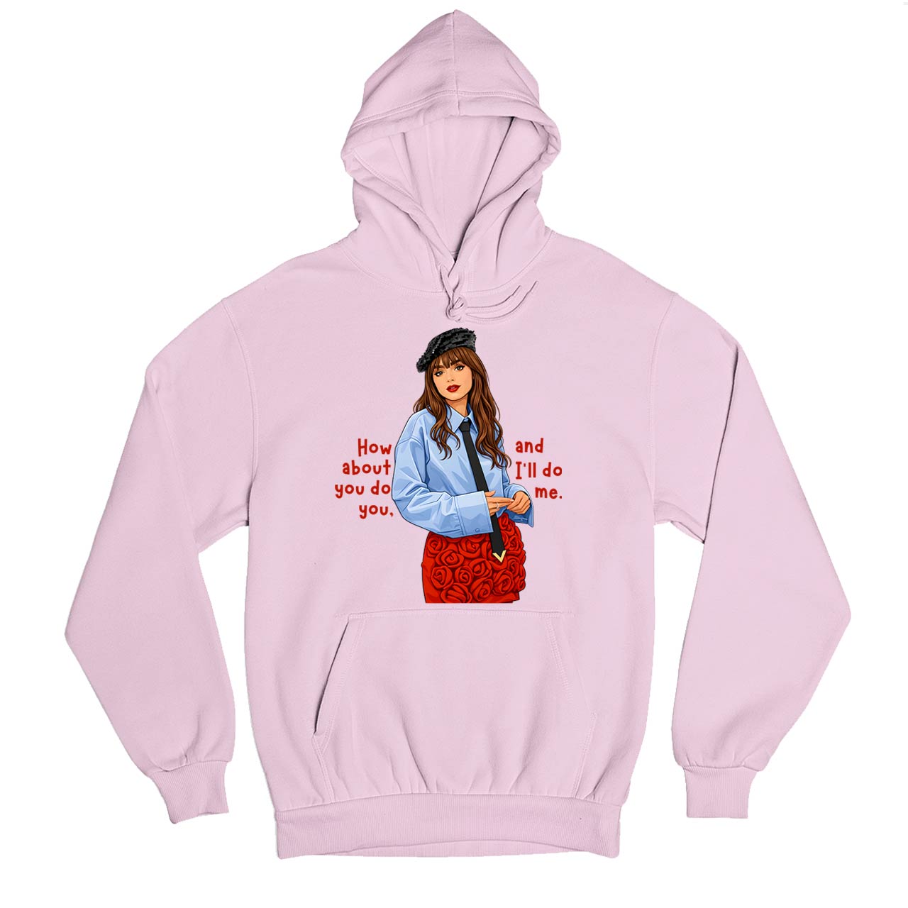 emily in paris how about you do you hoodie hooded sweatshirt winterwear tv & movies buy online india the banyan tee tbt men women girls boys unisex baby pink 