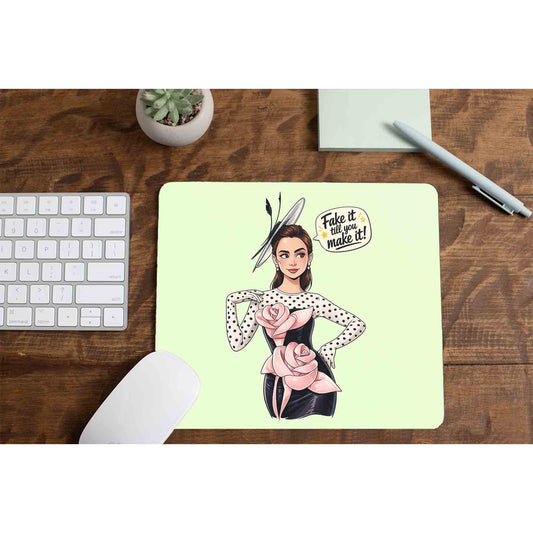 emily in paris fake it till you make it mousepad logitech large anime tv & movies buy online india the banyan tee tbt men women girls boys unisex  