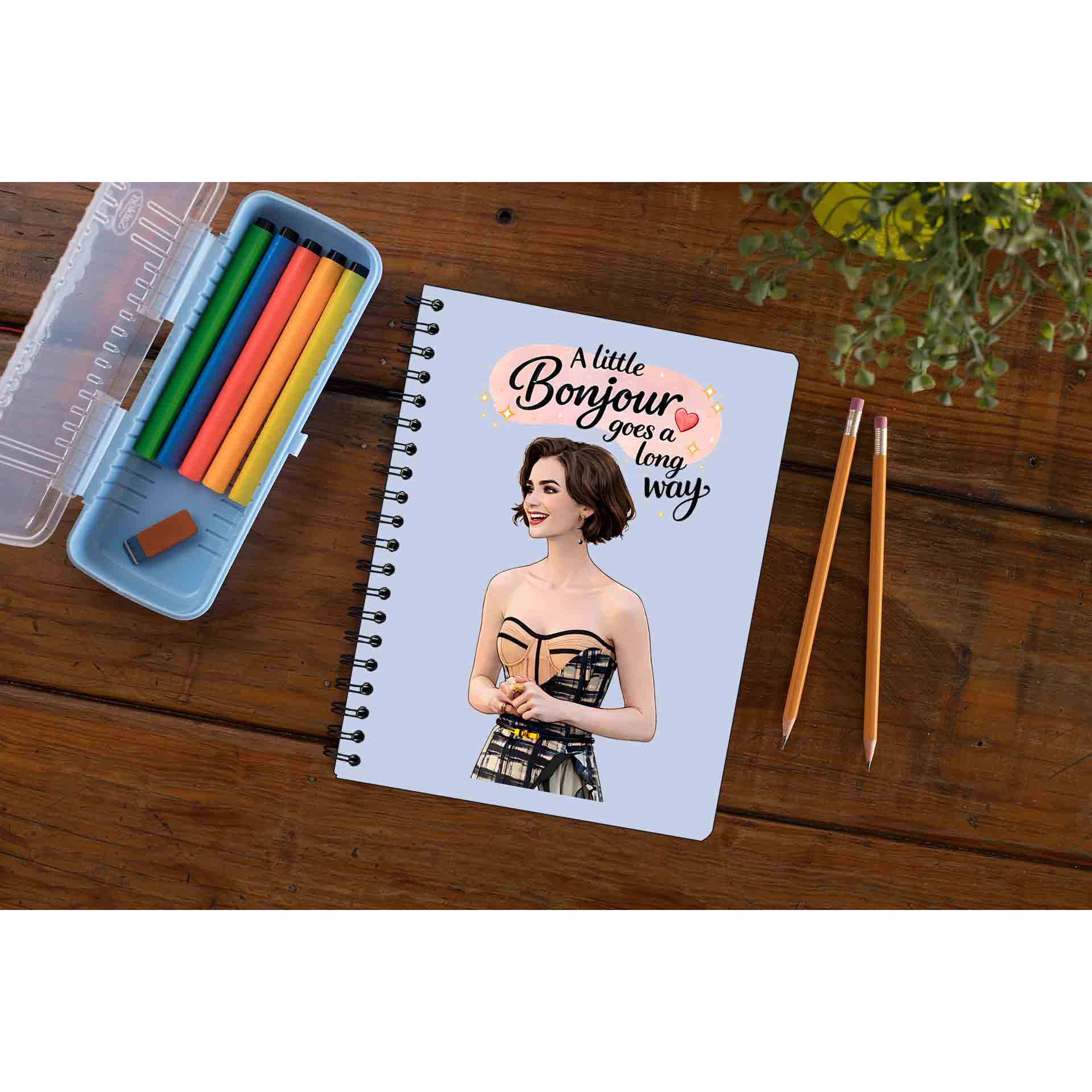 emily in paris a little bonjour notebook notepad diary buy online india the banyan tee tbt unruled 