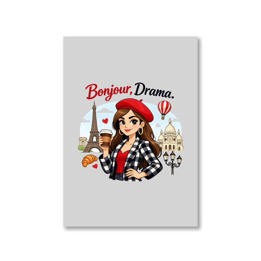 emily in paris bonjour drama poster wall art buy online india the banyan tee tbt 8 x 10 