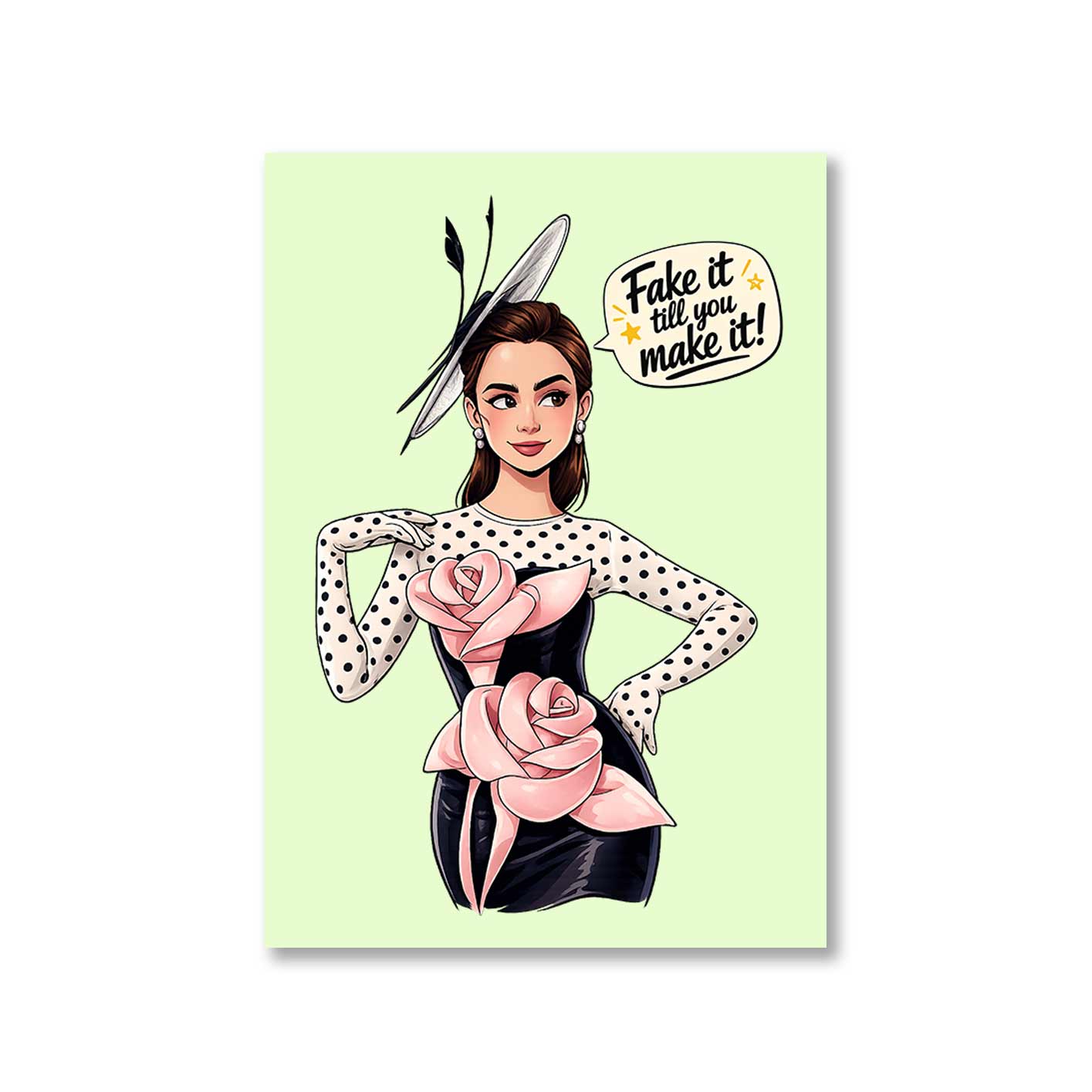 emily in paris fake it till you make it poster wall art buy online india the banyan tee tbt 8 x 10 