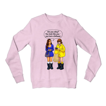 emily in paris lost a follower sweatshirt upper winterwear tv & movies buy online india the banyan tee tbt men women girls boys unisex baby pink 