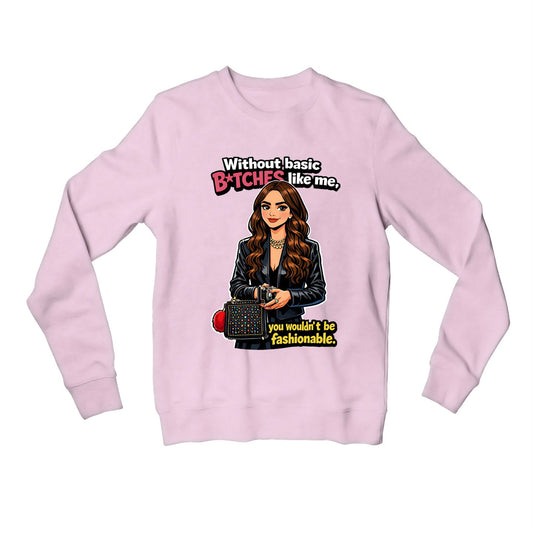 emily in paris fashionable sweatshirt upper winterwear tv & movies buy online india the banyan tee tbt men women girls boys unisex baby pink 