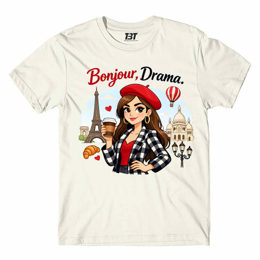 emily in paris bonjour drama t-shirt tv & movies buy online india the banyan tee tbt men women girls boys unisex off white 