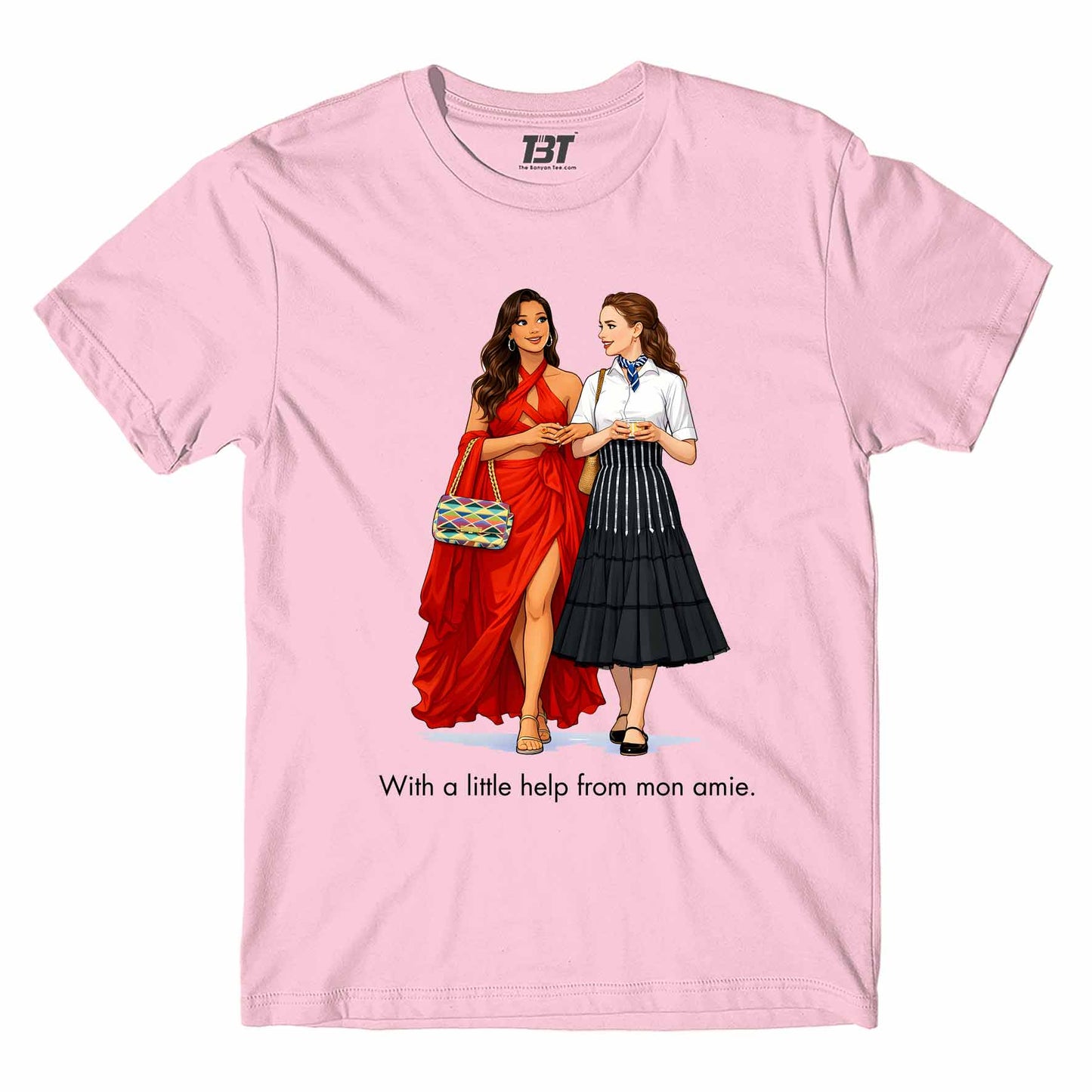 emily in paris mon amie t-shirt tv & movies buy online india the banyan tee tbt men women girls boys unisex baby pink 