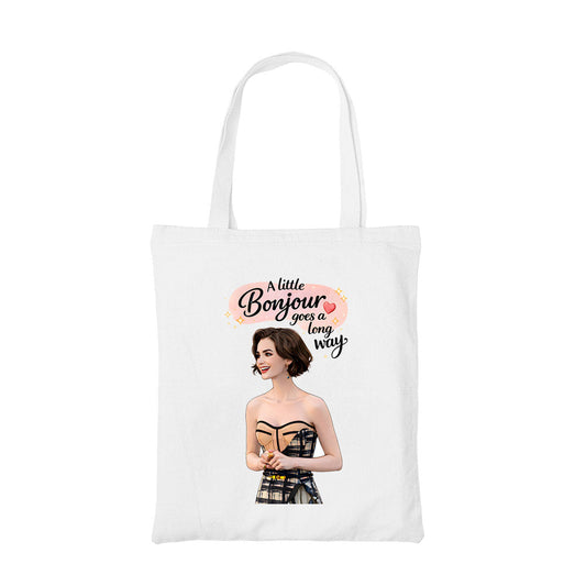 emily in paris a little bonjour tote bag cotton printed tv & movies buy online india the banyan tee tbt men women girls boys unisex  