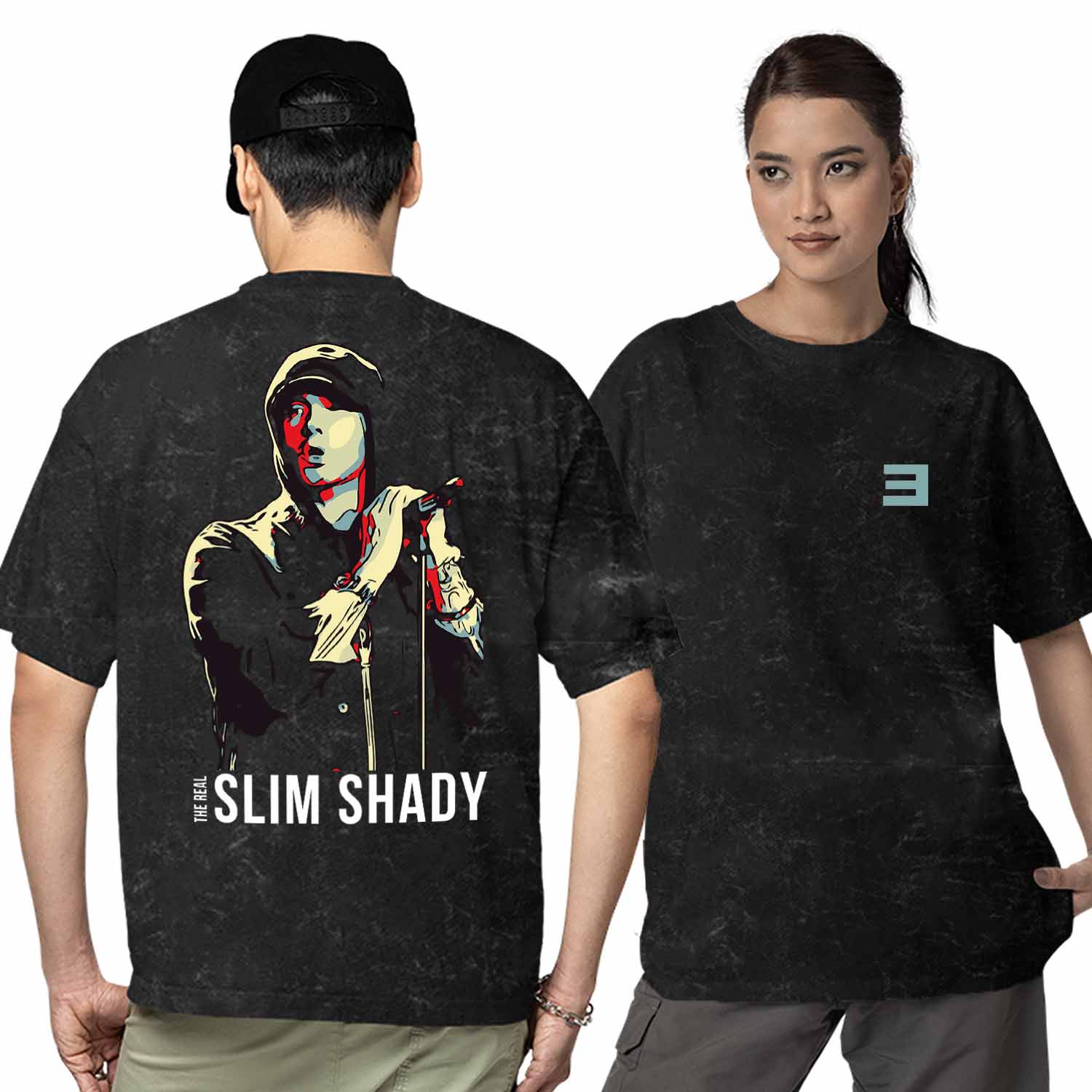 Buy Eminem Oversized Acid Wash T shirt - The Real Slim Shady – The