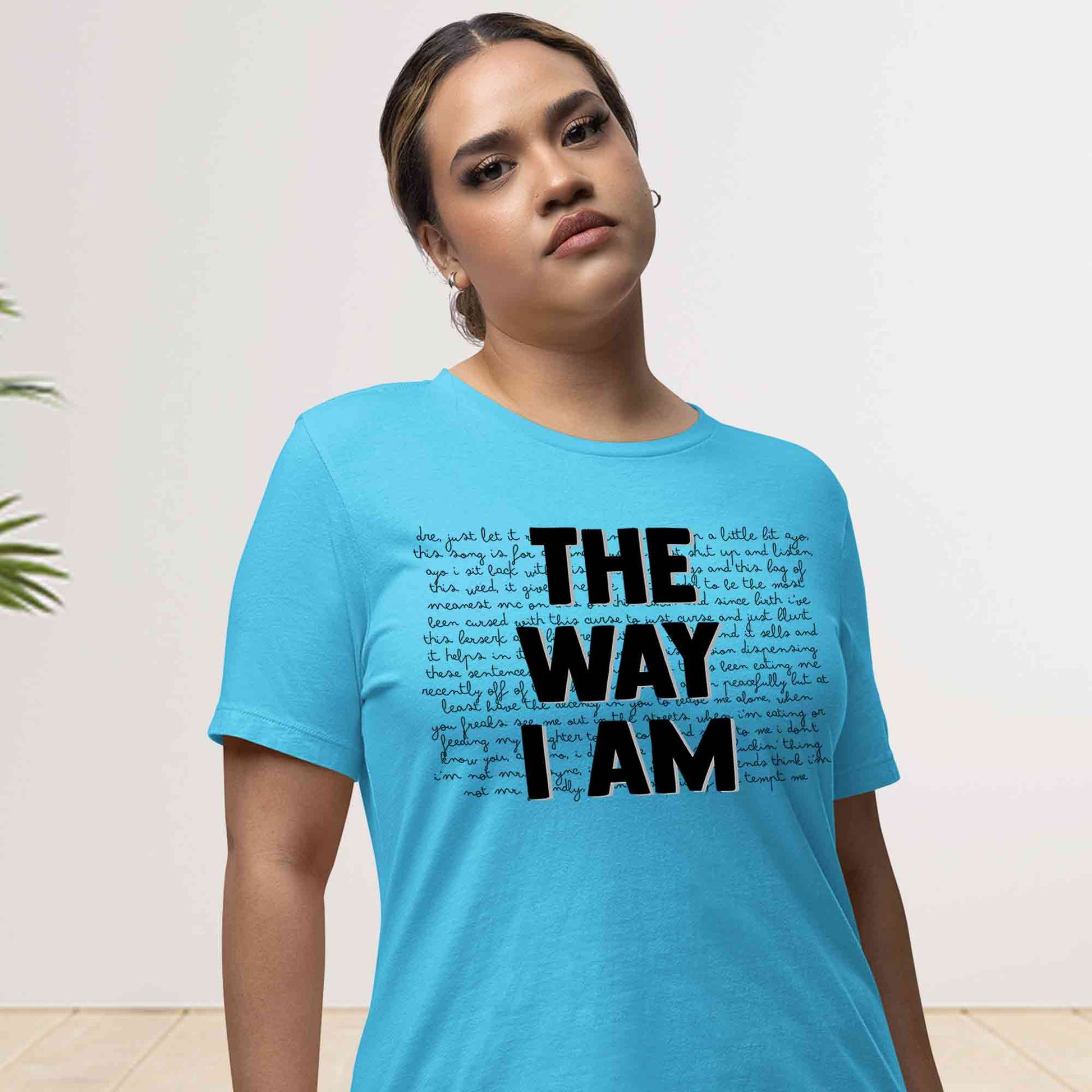 eminem the way i am t-shirt music band buy online india the banyan tee tbt men women girls boys unisex Sky Blue