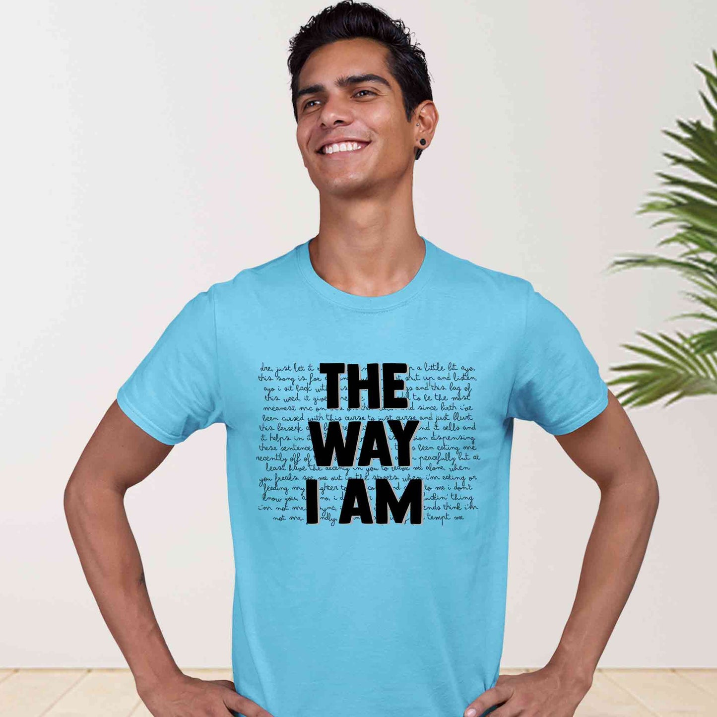 eminem the way i am t-shirt music band buy online india the banyan tee tbt men women girls boys unisex Sky Blue