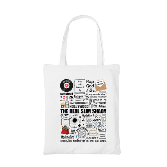 eminem shady doodle tote bag cotton printed music band buy online india the banyan tee tbt men women girls boys unisex