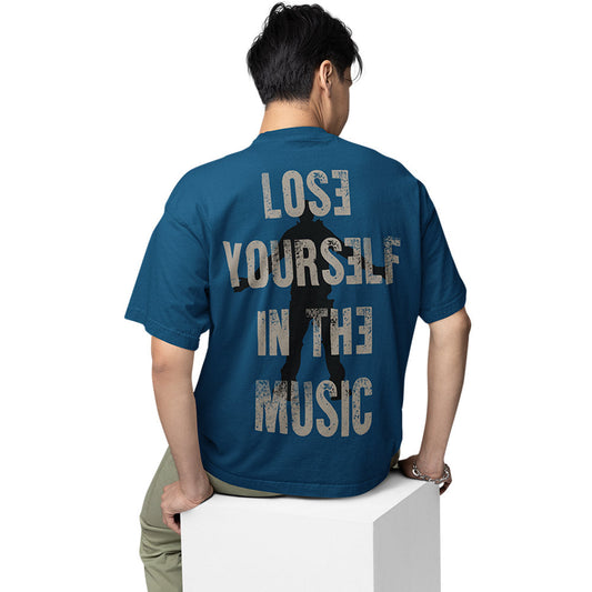 eminem oversized t shirt - lose yourself in the music music t-shirt coral blue buy online india the banyan tee tbt men women girls boys unisex