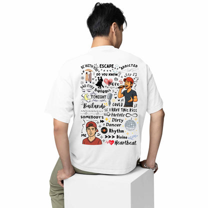 enrique oversized t shirt - doodle escape music t-shirt white buy online india the banyan tee tbt men women girls boys unisex