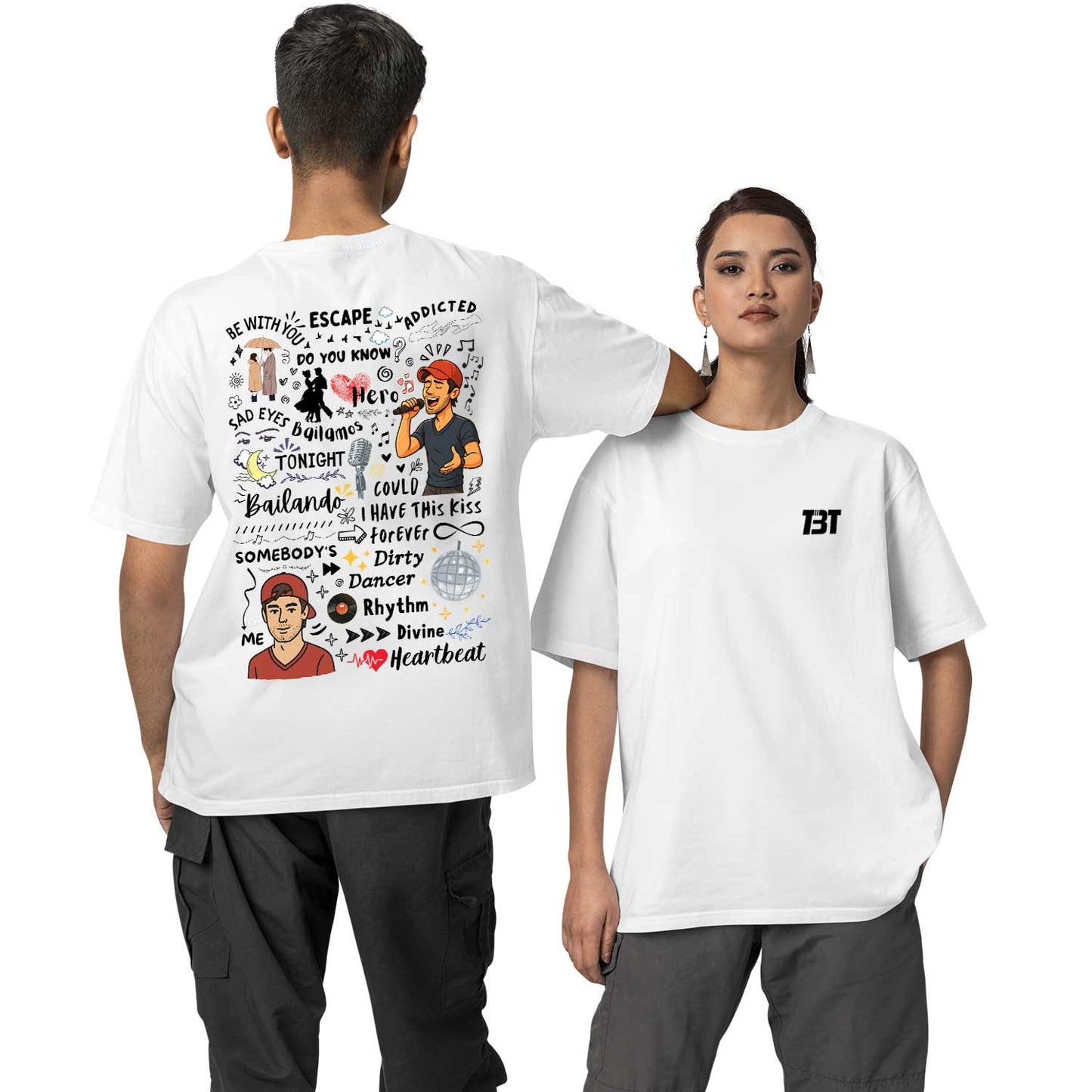 enrique oversized t shirt - doodle escape music t-shirt white buy online india the banyan tee tbt men women girls boys unisex