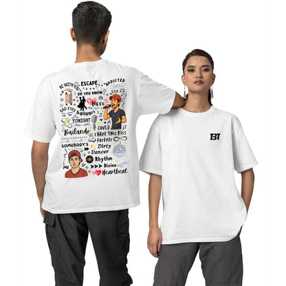 enrique oversized t shirt - doodle escape music t-shirt white buy online india the banyan tee tbt men women girls boys unisex