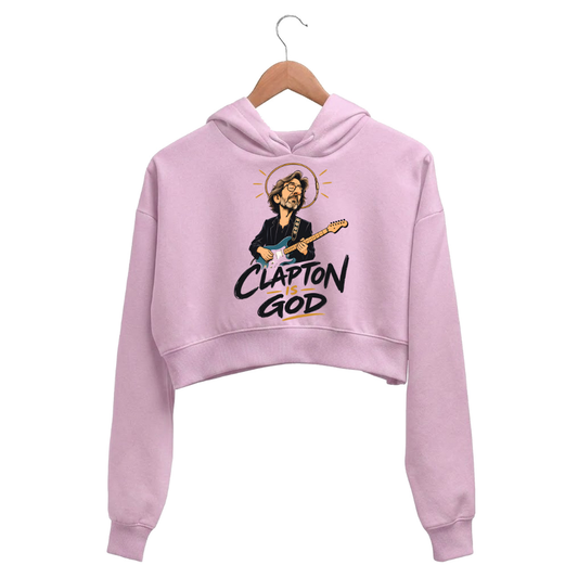 eric clapton clapton is god crop hoodie hooded sweatshirt upper winterwear music band buy online india the banyan tee tbt men women girls boys unisex baby pink 