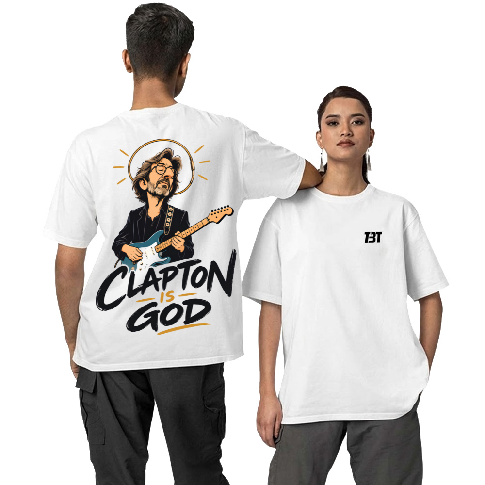 Oversized T shirt - Clapton Is God