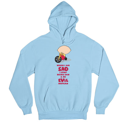 family guy be evil instead hoodie hooded sweatshirt winterwear tv & movies buy online india the banyan tee tbt men women girls boys unisex gray - stewie griffin dialogue