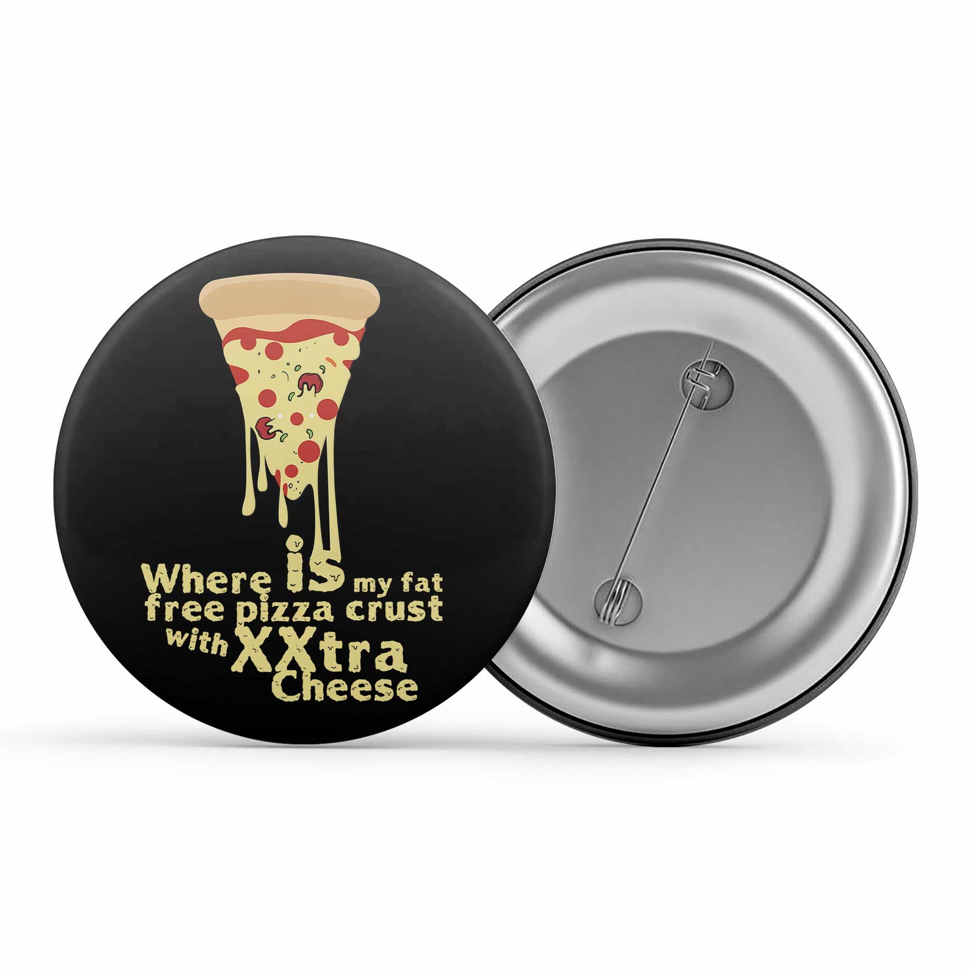 Friends Badge - Joey's Fat Free Pizza Pin Button The Banyan Tee TBT