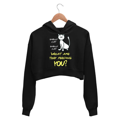 f.r.i.e.n.d.s smelly cat crop hoodie hooded sweatshirt upper winterwear tv & movies buy online india the banyan tee tbt men women girls boys unisex black