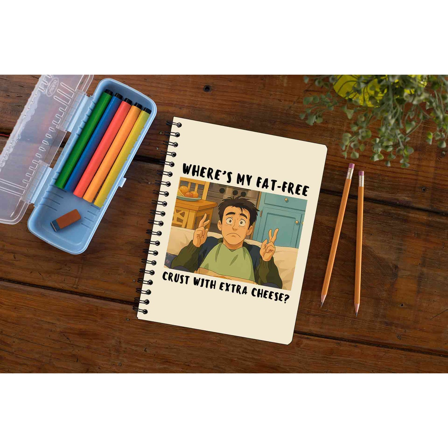 Friends Notebook - Joey's Fat Free Pizza The Banyan Tee TBT