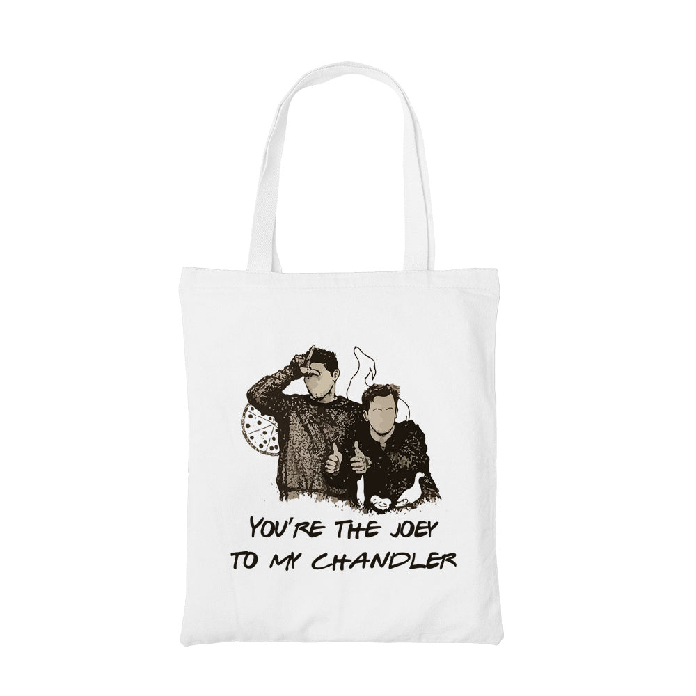 friends joey to my chandler tote bag hand printed cotton women men unisex