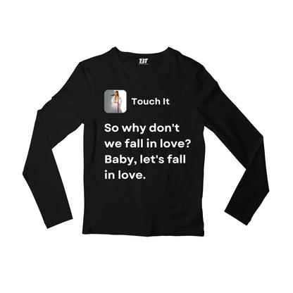 ariana grande touch it full sleeves long sleeves music band buy online india the banyan tee tbt men women girls boys unisex black