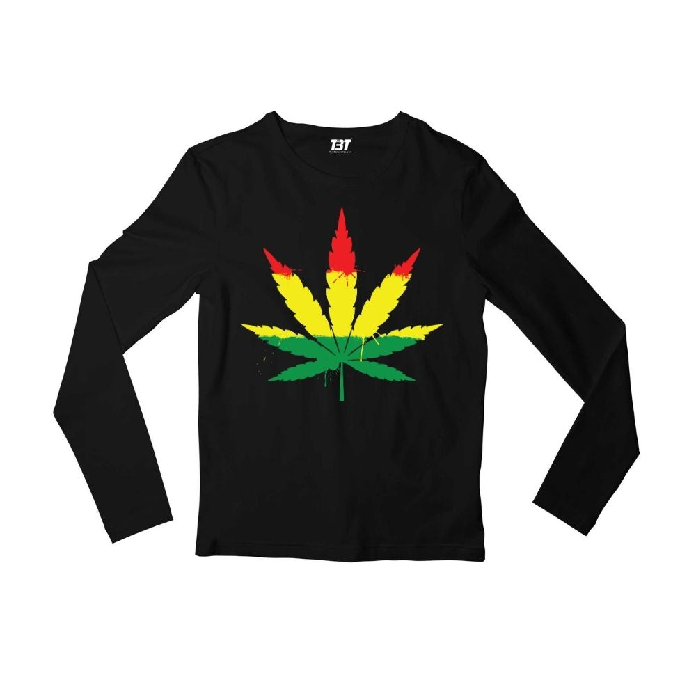 bob marley unity leaf full sleeves long sleeves music band buy online india the banyan tee tbt men women girls boys unisex black 