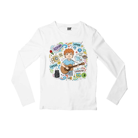 ed sheeran gingerverse full sleeves long sleeves music band buy online india the banyan tee tbt men women girls boys unisex white 