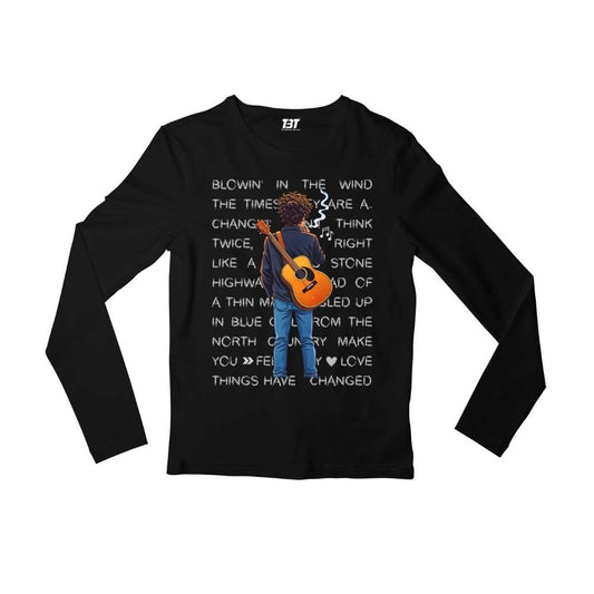 bob dylan dylanite full sleeves long sleeves music band buy online india the banyan tee tbt men women girls boys unisex black 