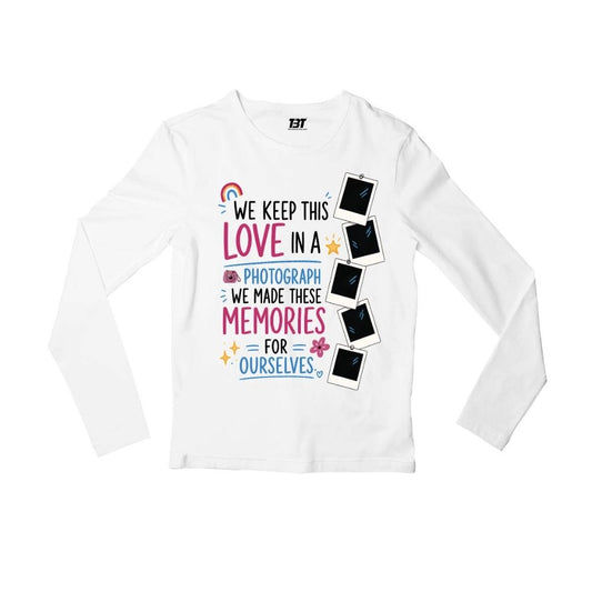 ed sheeran photograph full sleeves long sleeves music band buy online india the banyan tee tbt men women girls boys unisex white 
