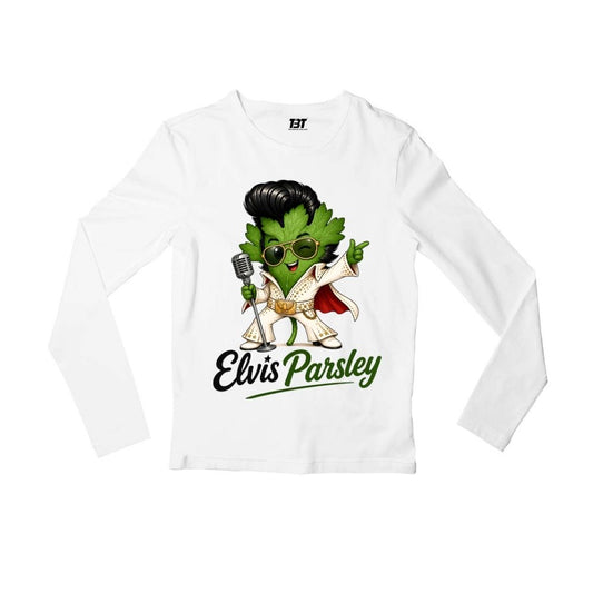 elvis presley parsley full sleeves long sleeves music band buy online india the banyan tee tbt men women girls boys unisex white 