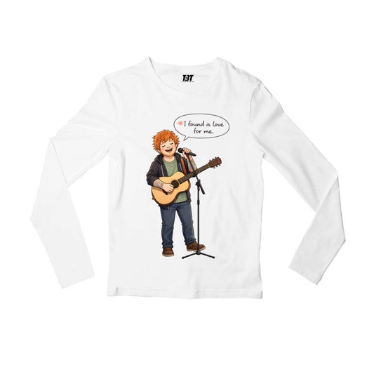 ed sheeran i found a love full sleeves long sleeves music band buy online india the banyan tee tbt men women girls boys unisex white 