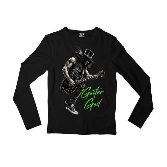 guns n' roses guitar god full sleeves long sleeves music band buy online india the banyan tee tbt men women girls boys unisex black 