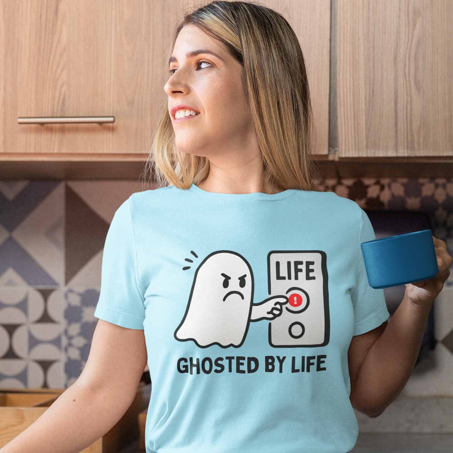 graphic ghosted by life t-shirt printed graphic stylish buy online india the banyan tee tbt men women girls boys unisex baby blue 