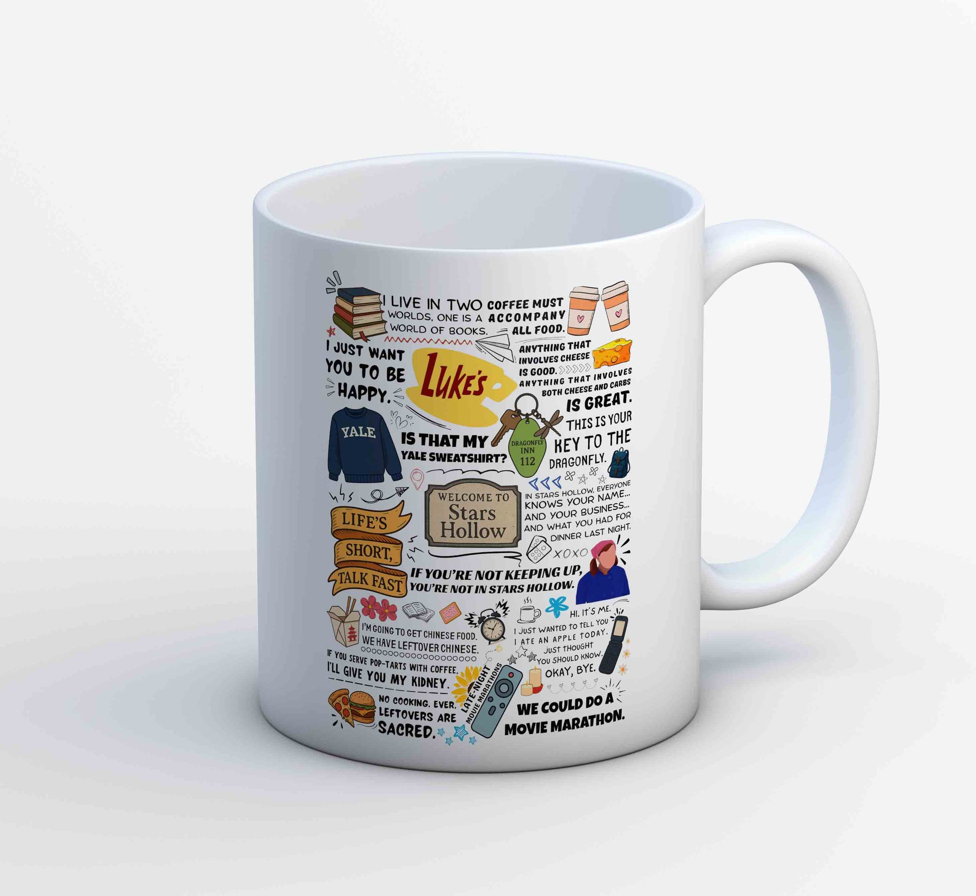 gilmore girls stars hollow doodle mug coffee ceramic tv & movies buy online india the banyan tee tbt men women girls boys unisex  