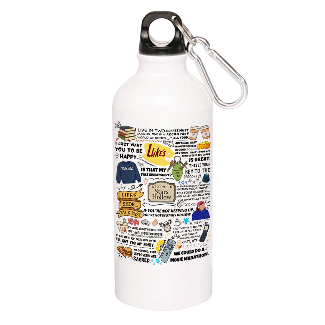 gilmore girls stars hollow doodle sipper steel water bottle flask gym shaker tv & movies buy online india the banyan tee tbt men women girls boys unisex  