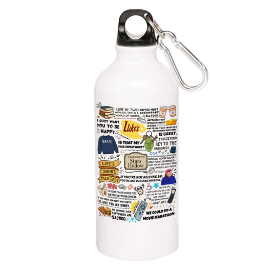 gilmore girls stars hollow doodle sipper steel water bottle flask gym shaker tv & movies buy online india the banyan tee tbt men women girls boys unisex  